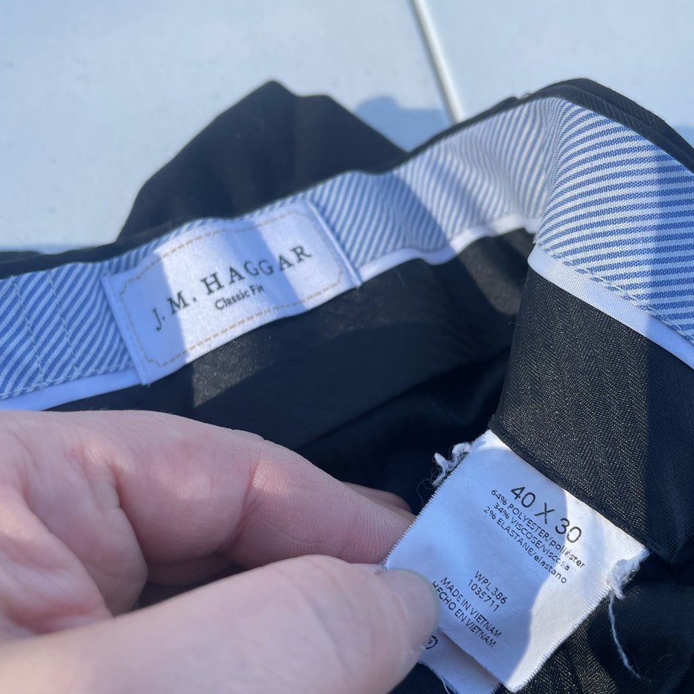J.M. Haggar Classic Fit Black Pants